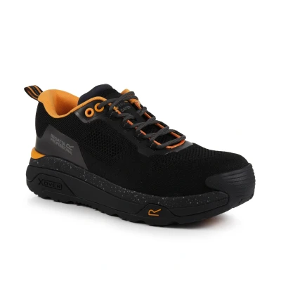 Image of Regatta Adults Crossfort S1 Metal Free Safety Trainers Black/Grey 6 UK