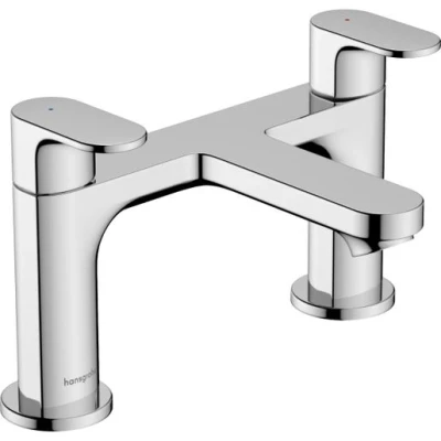 Image of Hansgrohe Rebris S 2 Hole Rim Mounted Bath Mixer Chrome 72446000