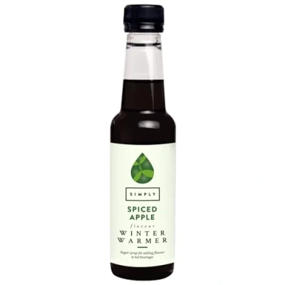 Image of Simply Spiced Apple Winter Warmer Syrup, Vegan and Nut Free Flavoured Syrup for Hot Drinks (250ml)