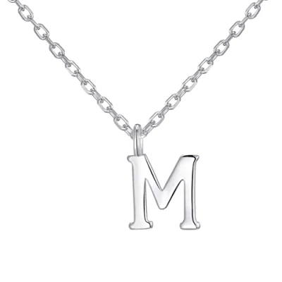 Image of Philip Jones Sterling Silver Initial M Necklace