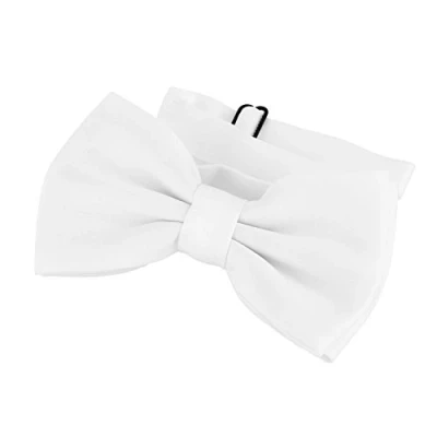 Image of DonDon Bow Tie White pre tied adjustable(Size: One size)