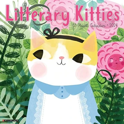 Image of Litterary Kitties 2024 12 X Wall Calendar