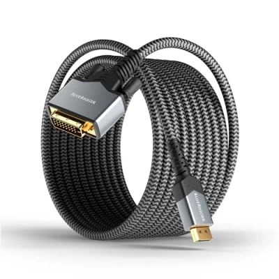 Image of BlueRigger DisplayPort to DVI Cable (1M, Display port Converter, Male Male, DP Adapter, Monitor cable) Compatible with Laptop, Projector, Monitor, HDTV, Desktop, Graphics Card