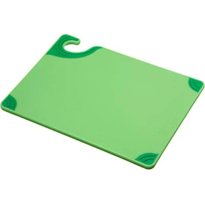 Image of San Jamar CBG912 Saf T Grip x Pediter Co Polymer Cutting Board, 12&quot; Length 9&quot; Width 3/8&quot; Thick, Green