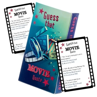 Image of Boxer Gifts Guess That Movie Quote Quiz Fun Film Themed Trivia Party Or Family Game