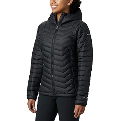 Image of Columbia Women&#039;s Powder Lite Hooded Jacket, Puffer Black, Size M