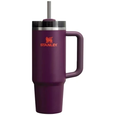 Image of Stanley Quencher H2.0 FlowState Stainless Steel Vacuum Insulated Tumbler with Lid and Straw for Water, Iced Tea or Coffee, Smoothie More, Plum, 30oz, 10 11825 054