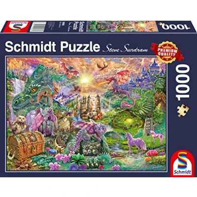 Image of Schmidt Enchanted Dragon Land (1,000 pieces) Jigsaw Puzzle Ages 12+