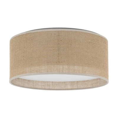 Image of Jute 45cm Cylindrical Ceiling Light Brown 4xE27