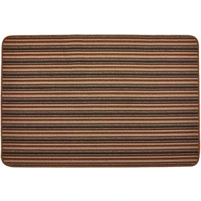 Image of eXtreme Dandy by William Armes, Ios Stripe Indoor Washable Rug (Chocolate, 150 x 100cm)