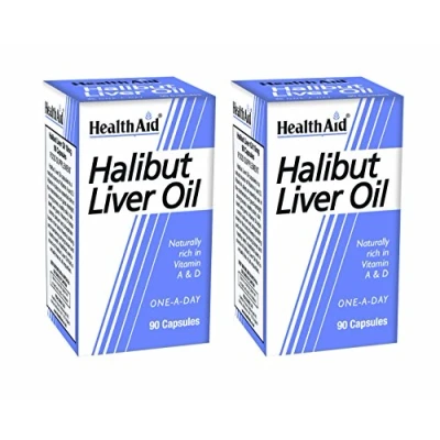 Image of HealthAid Halibut Liver Oil Pack of 2 x 90 Capsules (180 Capsules)
