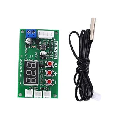 Image of Driver Module, DC 12/24/ 48V PWM 4 Wires Fan Temperature Speed Control Governor Display Module for PC Fan/Alarm