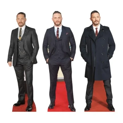 Image of Star Cutouts CS1233 Tom Hardy Shelf Top Cutout Pack of Three Cardboard Height 31cm Ideal for Fan Theme, Parties, Birthdays, Surprise Gifts &amp; Room Decorations Events