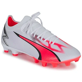 Image of PUMA Unisex Ultra Match Fg/Ag Soccer Shoe, White Black Fire Orchid, 8 UK