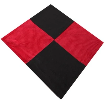 Image of Pack of 2 (Pair of) Large Cushion Covers, Corduroy Red / Black, 56cm x
