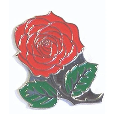 Image of Red English Rose Flower Metal Enamelled Pin Badge Lapel XJKB3 27