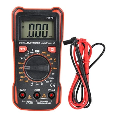 Image of Digital Multimeter, DT 9205A Handheld LCD Multimeter AC/DC Volt Amp Ohm Capacitance Hz Temp Tester with Test Leads, Pocket Portable Meter Equipment Industrial