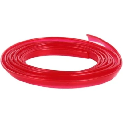 Image of MASO Car Interior Moulding Trim, Universal Decoration Pinstriping Tape 5M Red ABS 3D Strip with Tool
