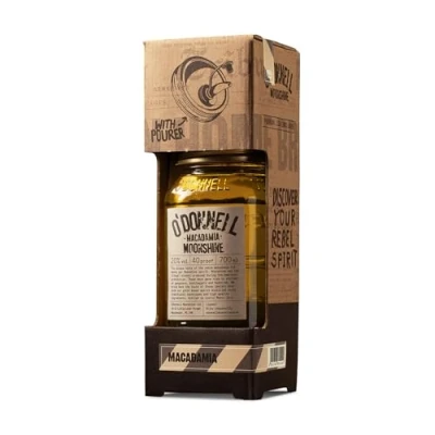 Image of O’Donnell Moonshine Starter Kit Macadamia Flavour 700ml Mason Jar and Pouring Lid for First Timers Gift Idea Premium Liqueur Natural Ingredients Vegan 20% ABV 40 Proof