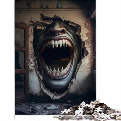 Image of Adult Puzzle Horror Art 1000 Piece Puzzles for Adults Cardboard Ages 12+ Logic Size (26x38cm)