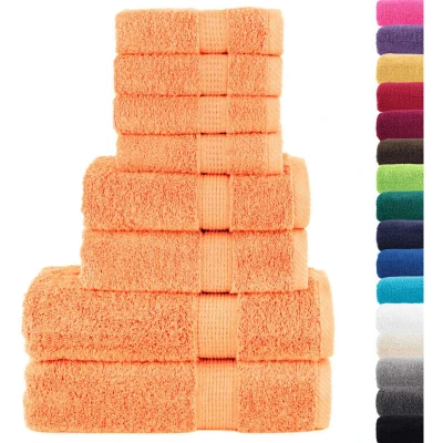 Image of vidaXL 8 Piece Premium Towel Set SOLUND Orange 600 gsm