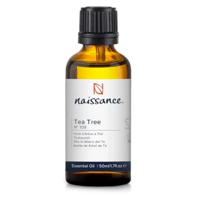 Image of Naissance Tea Tree Essential Oil (No. 109) 50ml Pure, Natural, Cruelty Free, Vegan &amp; Undiluted for Diffusers, Aromatherapy Homemade Formulations