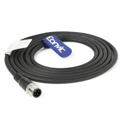 Image of Eonvic Industrial M12 4 Pin Male Straight Aviation Connector Electrical Sensor Cable