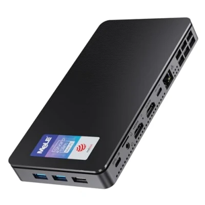 Image of MeLE Mini PC Overclock4C,Reddot Winner 2024, N100 32GB 512GB, 4K HDMI Display, USB C PD3.0 &amp; Video Output, Micro Desktop Computer on Home, Office, Industrial Education