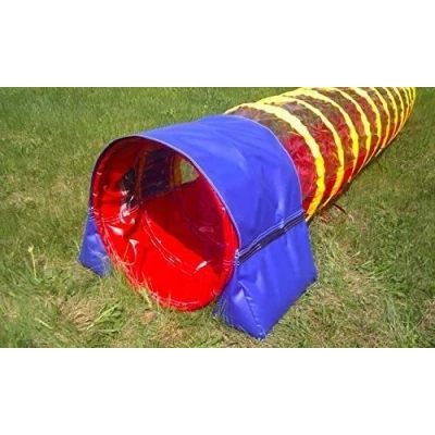 Image of animo concept Agility Dog Obstacle Course for Dogs Animal Training Puppy Zip Weight Bag with Velcro Strap Red