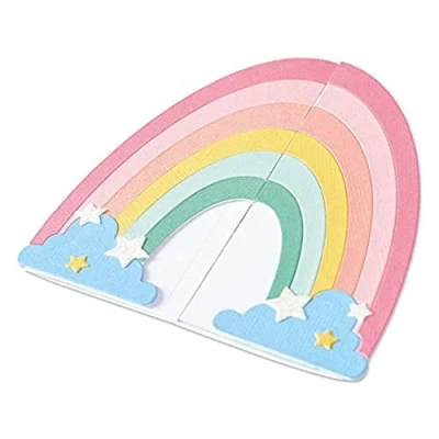 Image of Sizzix Thinlits Die Set 11PK Card, Rainbow Fold Jen Long, 665475, Multicolour, One Size