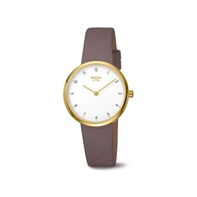 Image of Boccia Women Analogue Quartz Watch with Real Leather Strap 3315 02