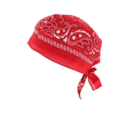 Image of Zac&#039;s Alter Ego Fitted Paisley Print Zandana (Easy Tie Durag/Skull Cap)