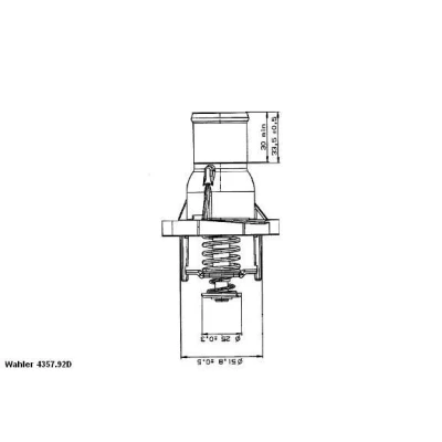 Image of 71739800 Engine thermostat WAHLER 4357.92D 92C with gasket/seal VAUXHALL: Corsa Mk3, Insignia Mk1, Astra Mk5 Sport Hatch, OPEL: H Hatchback