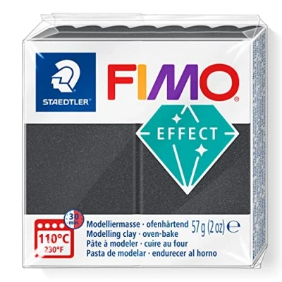 Image of STAEDTLER 8010 91 FIMO Effect Oven Hardening Polymer Modelling Clay Metallic Steel Grey (57g)
