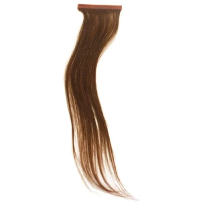 Image of Qwik X 100 Percent Indian Remi Human Hair Tape Extensions Colour 4LB Dark Golden Brown 41cm