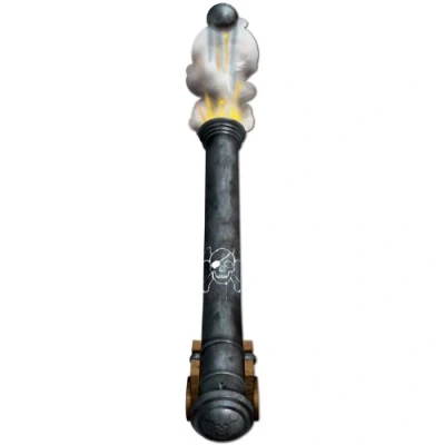 Image of Beistle 54491 Jointed Pirate Cannon Pull Down Cutout, 6 Feet