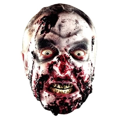 Image of Star Cutouts Printed Card Mask of Zombie Face
