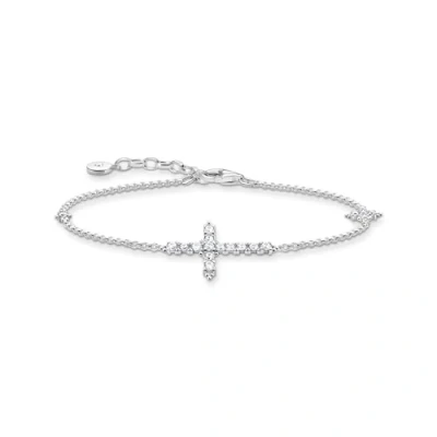 Image of Thomas Sabo A2066 051 14 Cross Bracelet in 925 Sterling Silver