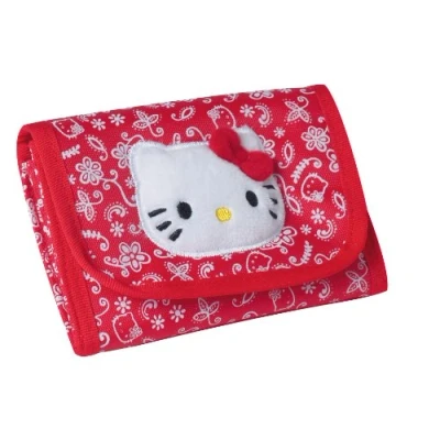 Image of Hello Kitty Wallet Purse with Plush Velour Motif