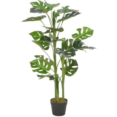 Image of vidaXL Artificial Plant Monstera with Pot Green 100 cm