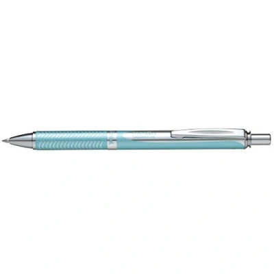 Image of Pentel Energel Sterling Light Blue Metal Retractable Gel Rollerball Pen