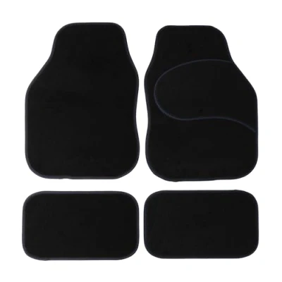 Image of Sakura SS5457 Car Carpet Mats, Dark Blue, Paisley, Set of 4