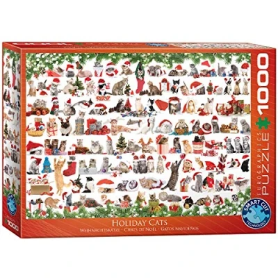 Image of Eurographics 6000 0940 Holiday Cats Puzzle, Various, 48 x 68 cm