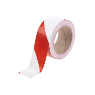 Image of Hadley Safety Warning Tape, Red and White Striped, Self Adhesive Hazard Marking
