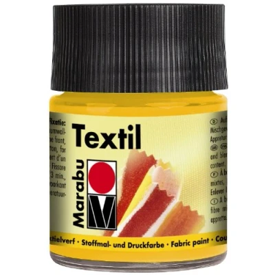 Image of Marabu Textil Fabric Paint 50ml 021 Medium Yellow