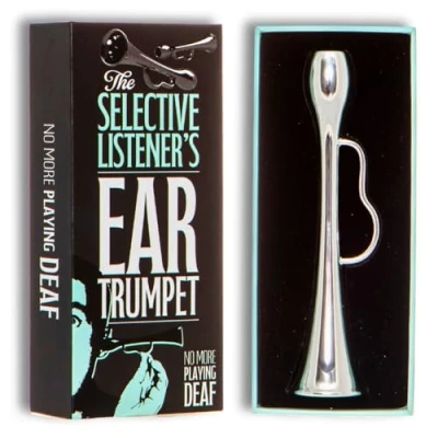 Image of Boxer Gifts Old Age Joke For Men &amp; Women Selective Listeners Ear Trumpet Funny Husband Silly Novelty Presents Secret Santa