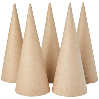 Image of Creativ 265061 5 Piece 20 cm Papier Mache Cones, Beige
