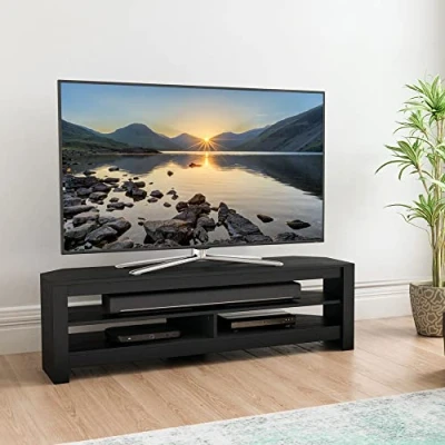 Image of AVF Calibre TV Stand CA140BO in Black Oak Wood Effect Veneer for TVs 32&quot; 37&quot; 40&quot; 42&quot; 45&quot; 47&quot; 50&quot; 55&quot; 60&quot; 65&quot; 140cm width