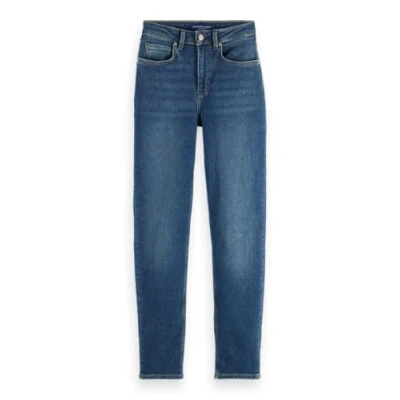 Image of Scotch &amp; Soda Women&#039;s CORE HIGH Five Super Stretch Slim Jeans Classic Blue, 28W x 30L