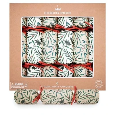 Image of Celebration Crackers Luxury Kraft Tray FSC Mix Eco Christmas of 6 x 13 inch Rustic Foliage